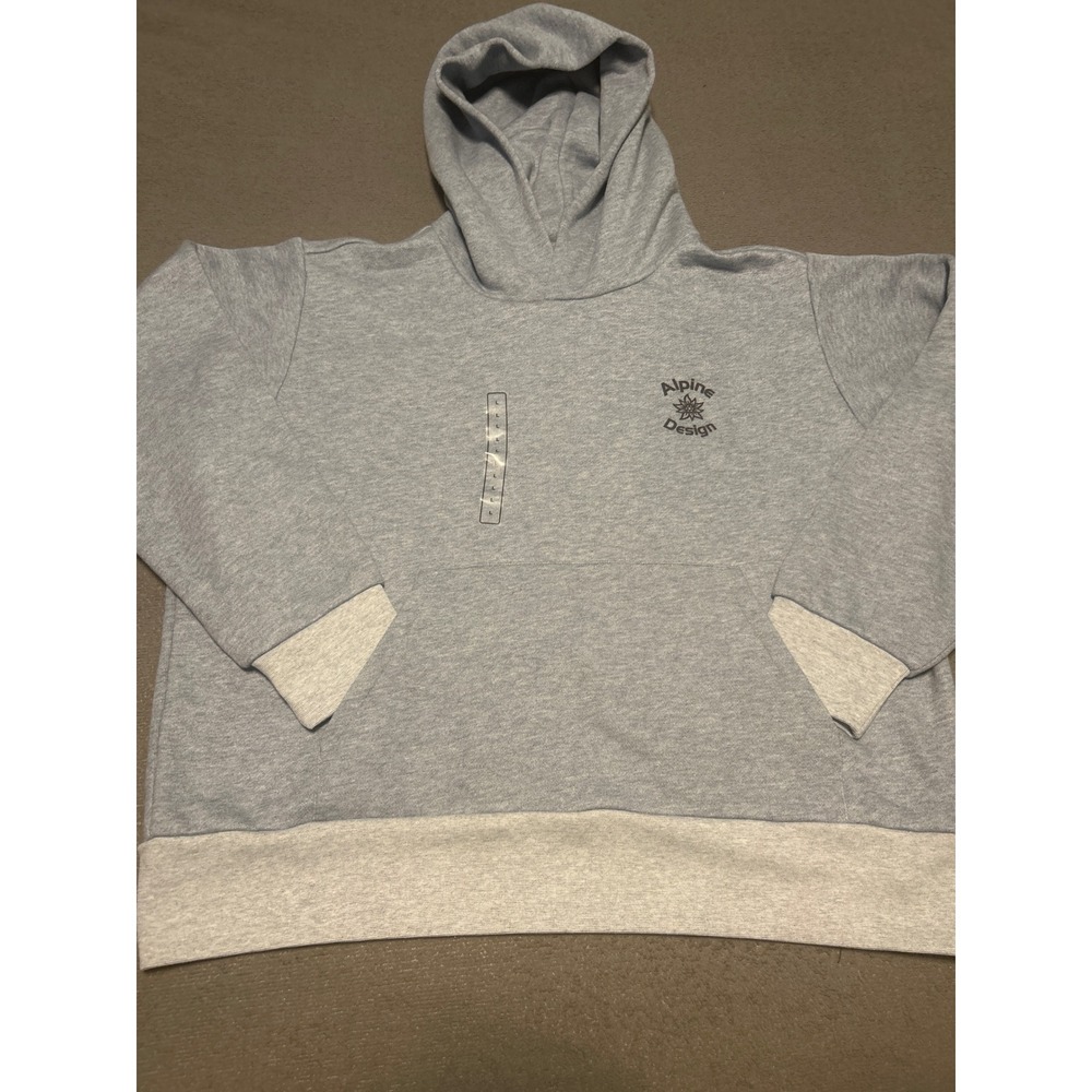 Alpine Design Blue Heather Pullover Hoodie Sweatshirt Large NWT
